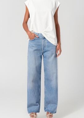 Agolde Women’s Size 33” Low Slung Baggy" Petite Jeans In Spark EUC